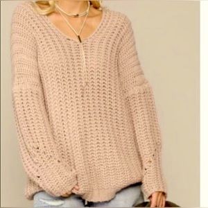 Oversized chunky knit sweater- new with tags